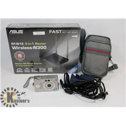 NEW WIRELESS ROUTER + CANNON SURE SHOT CAMERA