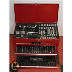 TUBMATE RED MECHANIC TOOL BOX WITH ASSORTED
