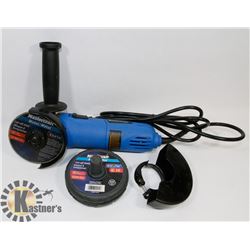 MASTERCRAFT 4-1/2" 9 AMP ANGLE GRINDER WITH EXTRA