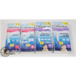 BAG OF CLEAR BLUE PREGNANCY TESTS AND OVULATION