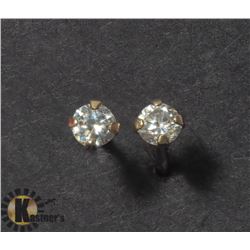 14K YELLOW GOLD CUBIC ZIRCONIA EARRINGS