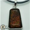 Image 1 : SILVER AMMOLITE W/ FASHION CORD PENDANT