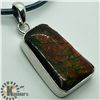 Image 2 : SILVER AMMOLITE W/ FASHION CORD PENDANT