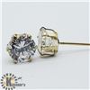 Image 1 : 10K YELLOW GOLD CUBIC ZIRCONIA EARRINGS