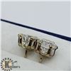 Image 4 : 10K YELLOW GOLD CUBIC ZIRCONIA EARRINGS