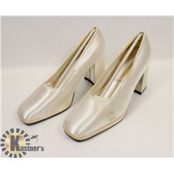 SATIN PARTY WHITE SZ 6.5