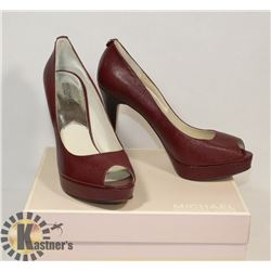 MICHAEL KORS OPEN TOE BURGUNDY SZ 10