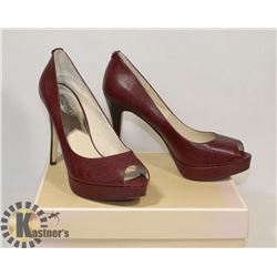 MICHAEL KORS OPEN TOE BURGUNDY SZ 9.5