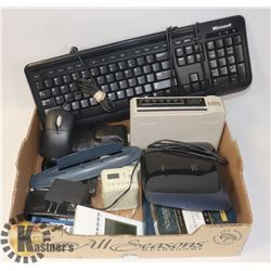 FLAT OF ELECTRONICS INCLUDING MICROSOFT KEYBOARD