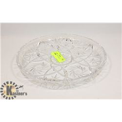 LARGE PINWHEEL CRYSTAL PLATTER
