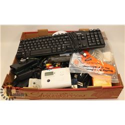 FLAT OF ELECTRONICS INCLUDING DELL KEYBOARD,