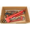 Image 1 : TWO HEAVY DUTY 18" PIPE WRENCHES, TWO 14" PIPE