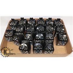 FLAT OF 20 BLACK HALLOWEEN LANTERNS