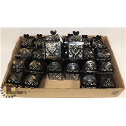 FLAT OF 25 BLACK HALLOWEEN LANTERNS