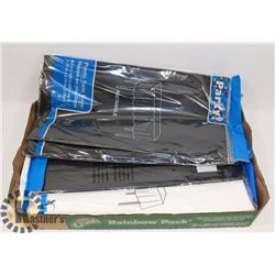 FLAT OF 5 BLACK 5 WHITE RECTANGLE TABLE COVERS