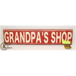 GRANDPAS SHOP WOODEN SIGN