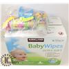 Image 1 : NEW BOX OF KIRKLAND BABY WIPES AND 3 SIPPY CUPS