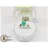 Image 1 : #26-GREEN EMERALD RING