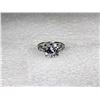 Image 2 : 14)  WHITE TOPAZ SOLITAIRE RING WITH