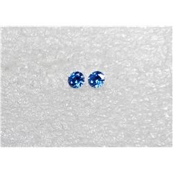 2)  LOT OF 2 MATCHED ROUND OCEAN BLUE