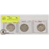 Image 1 : LOT OF 3 CANADA 50 CENT COINS, 1920, 1946