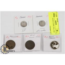 LOT OF CANADA COINS, 1914, 1920 NICKELS,