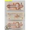 Image 1 : 3 CANADA $2 BILLS 1986