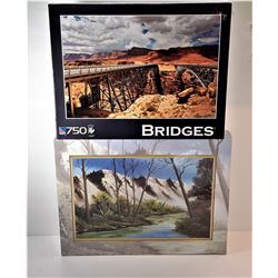 20)  LOT OF 2 FACTORY SEALED PUZZLES: