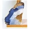 Image 1 : 17)  GREY & WHITE AGATE CRYSTAL GEODE