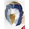 Image 2 : 17)  GREY & WHITE AGATE CRYSTAL GEODE