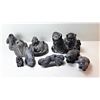 Image 1 : 16)  LOT OF 9  WOLF ORIGINALS SOAPSTONE