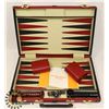 Image 1 : NEW BACKGAMMON GAME BOARD IN LEATHER CARRY