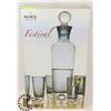 Image 1 : NEW 7 PC GLASS VODKA/LIQUOR DECANTER SET.