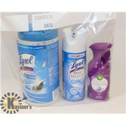BAG OF LYSOL AND AIR WICK