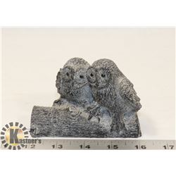 EDMOND WOLF JR. "TWO OWLS ON LOG"