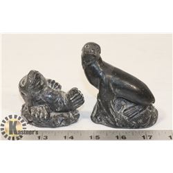 TWO WOLF ORIGINAL SEAL SOAPSTONE