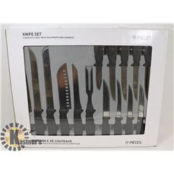 NEW KNIFE SET 17 PIECES