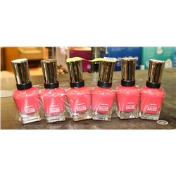 LOT OF 6 BOTTLES OF SALLY HANSEN SALON NAIL POLISH