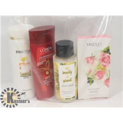 BAG OF ASSORTED BATH PRODUCTS