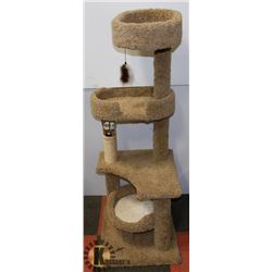 NEW WHISKER CITY PLAY PARK CAT TREE, 58" TALL.