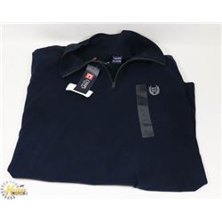 NEW CHAPS MENS QUARTER ZIP SHIRT XL