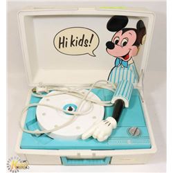 VINTAGE MICKEY MOUSE RECORD PLAYER.
