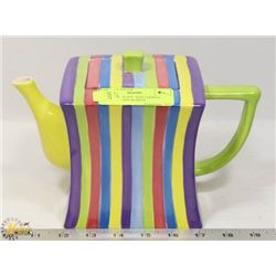 PACIFIC RIM STRIPED HANDPAINTED TEAPOT