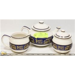 TETLEY TEAS TEASET TEAPOT SUGAR BOWL