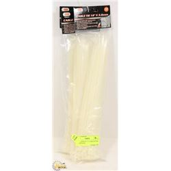 3 NEW PACKS OF 12" CABLE/ZIP TIES / 100 PER PACK