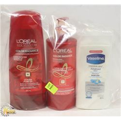 BAG OF SHAMPOO, CONDITIONER, LOTION