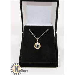 #-35 GENUINE BLUE TOPAZ PENDANT