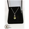 Image 1 : #-28 GENUINE PERIDOT PENDANT NECKLACE