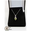 Image 1 : #-23 GENUINE PERIDOT PENDANT NECKLACE