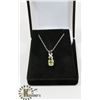 Image 1 : #-26 GENUINE PERIDOT PENDANT NECKLACE